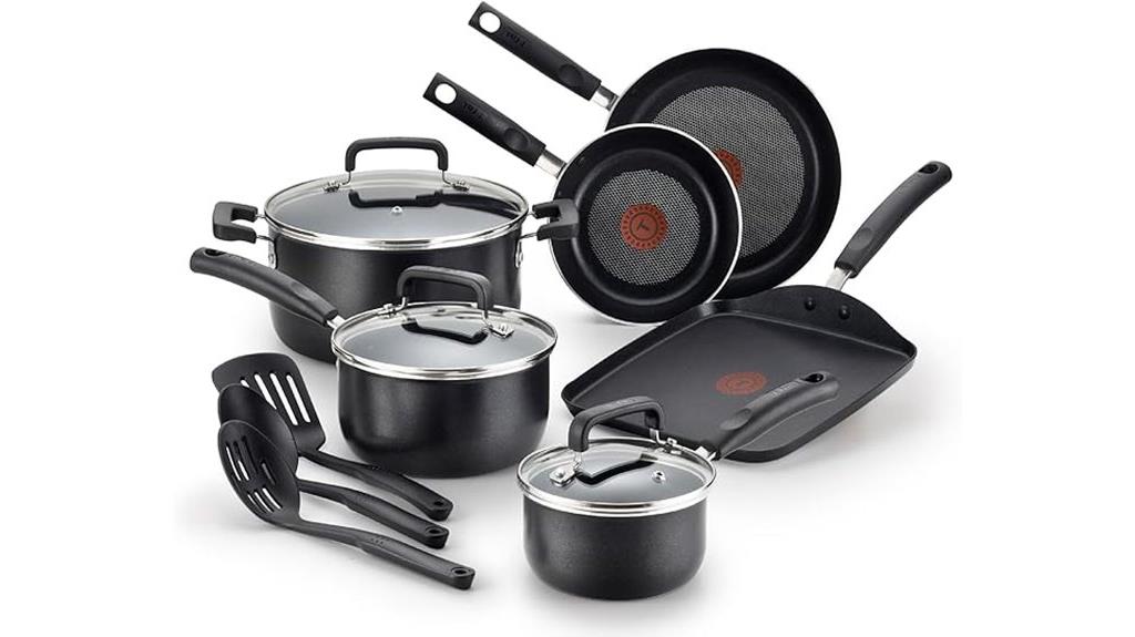 t fal 12 piece nonstick cookware