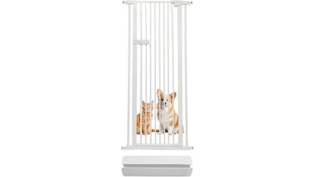 tall white cat gate