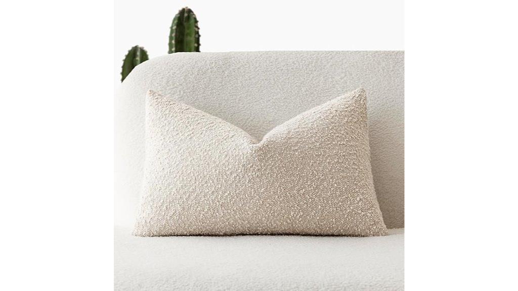 textured boucle pillow cover