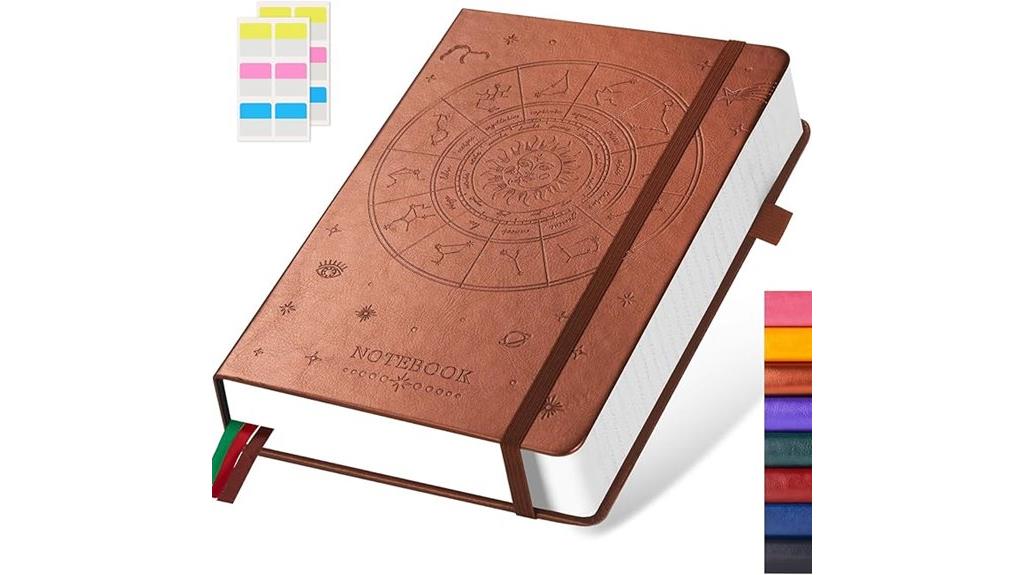 thick leather daily notebook