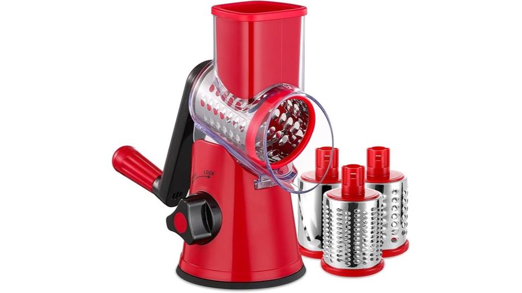 three in one rotary grater