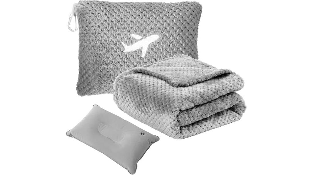 travel blanket set with accessories