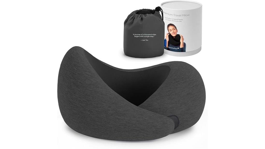 travel neck pillow with memory foam