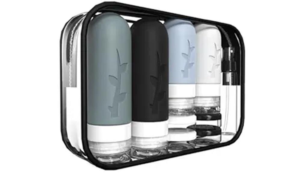 travel toiletry bottle set