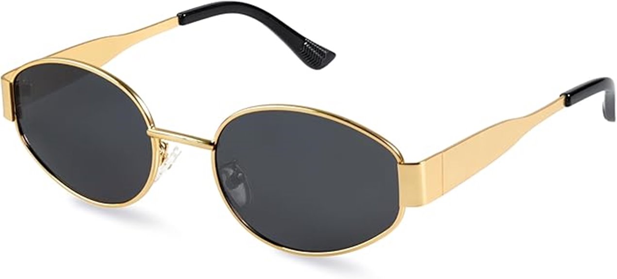 trendy oval polarized sunglasses
