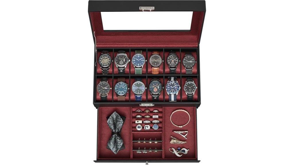 twelve slot watch storage