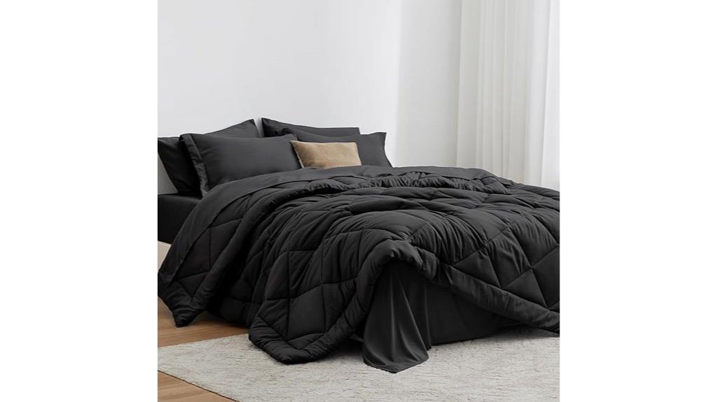 twin black comforter set