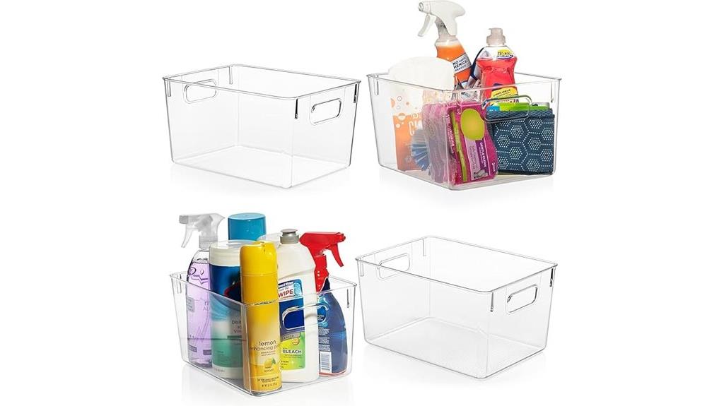 versatile plastic storage bins
