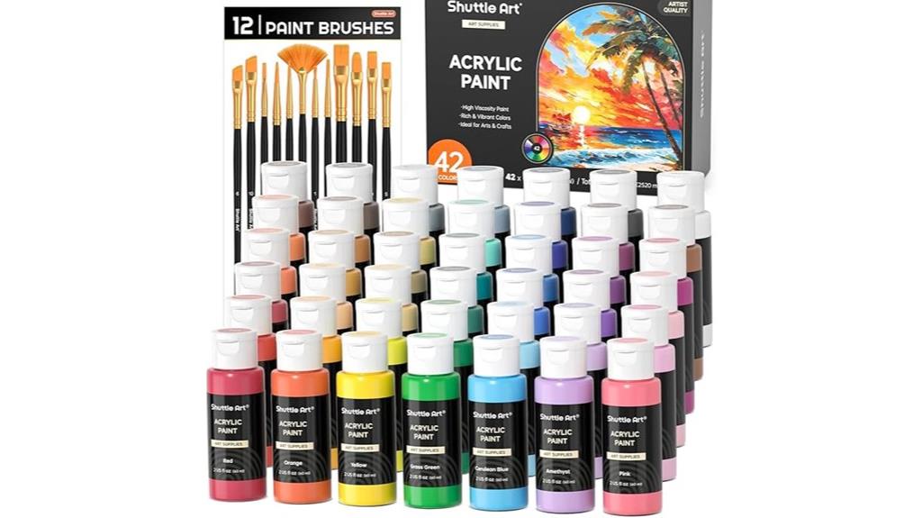 vibrant 42 color acrylic set
