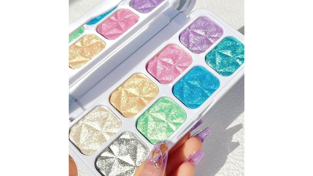 vibrant glitter multichrome palette