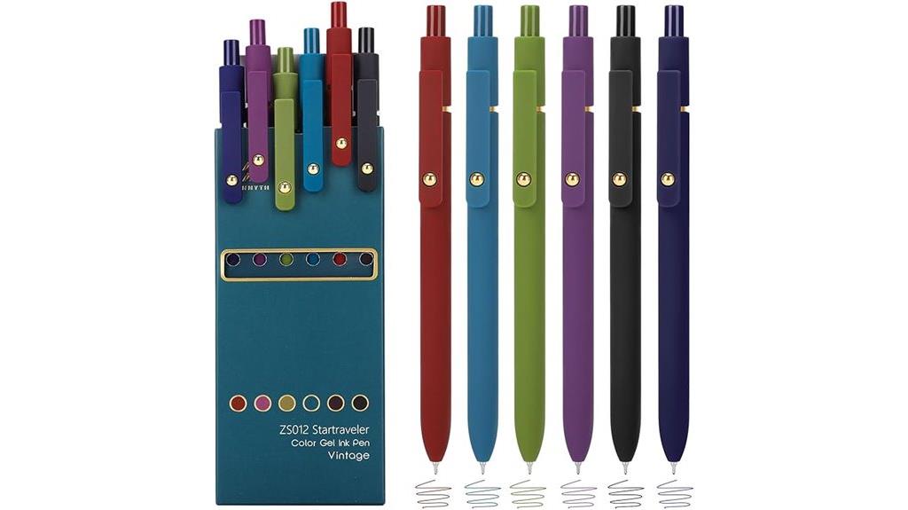 vibrant vintage gel pens