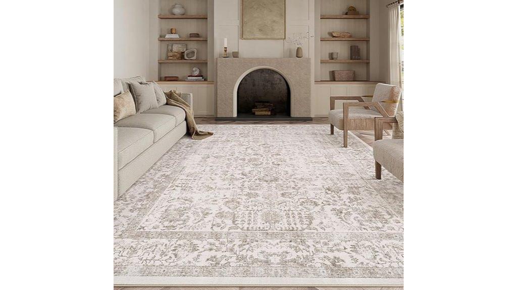 vintage light brown rug