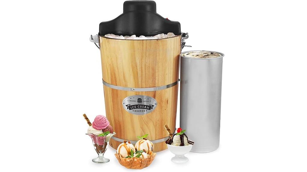 vintage wood ice cream maker
