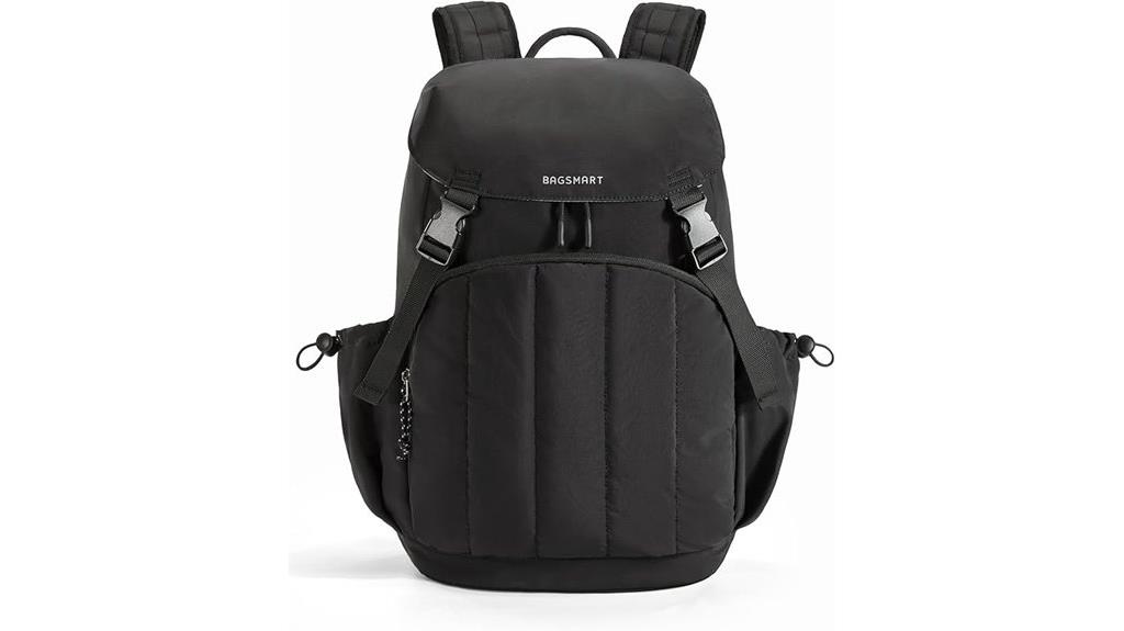 water resistant quilted travel backpack