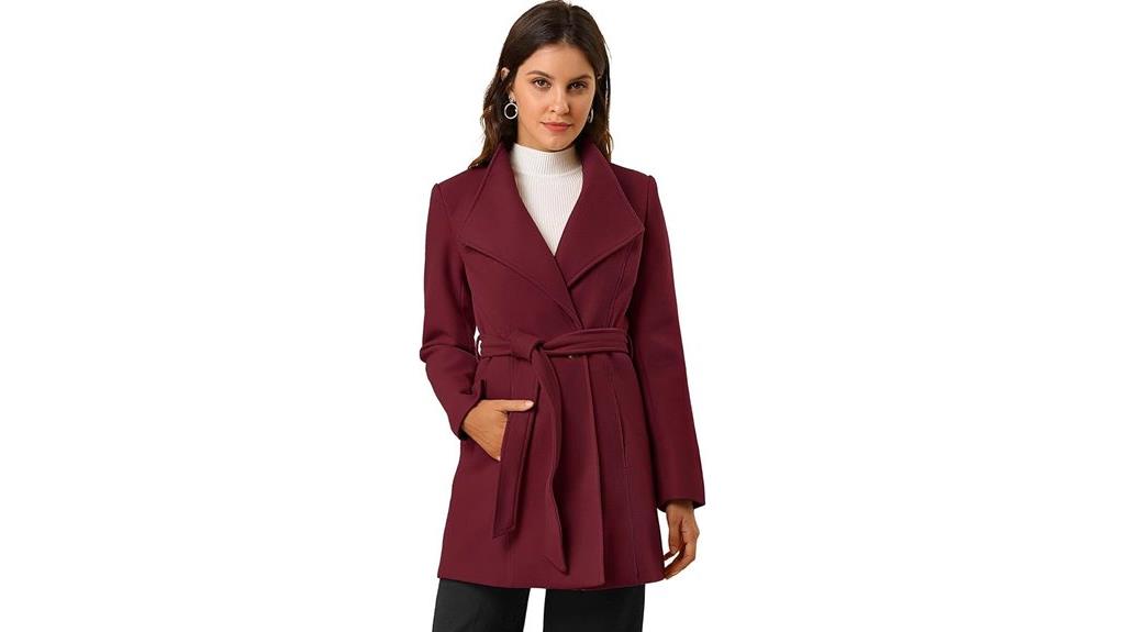 winter long belted coat