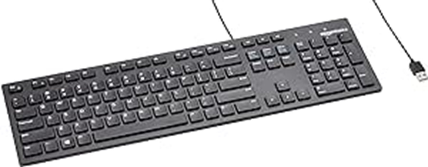 wired full size black keyboard