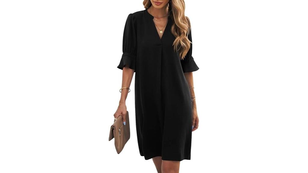 women s casual v neck dress