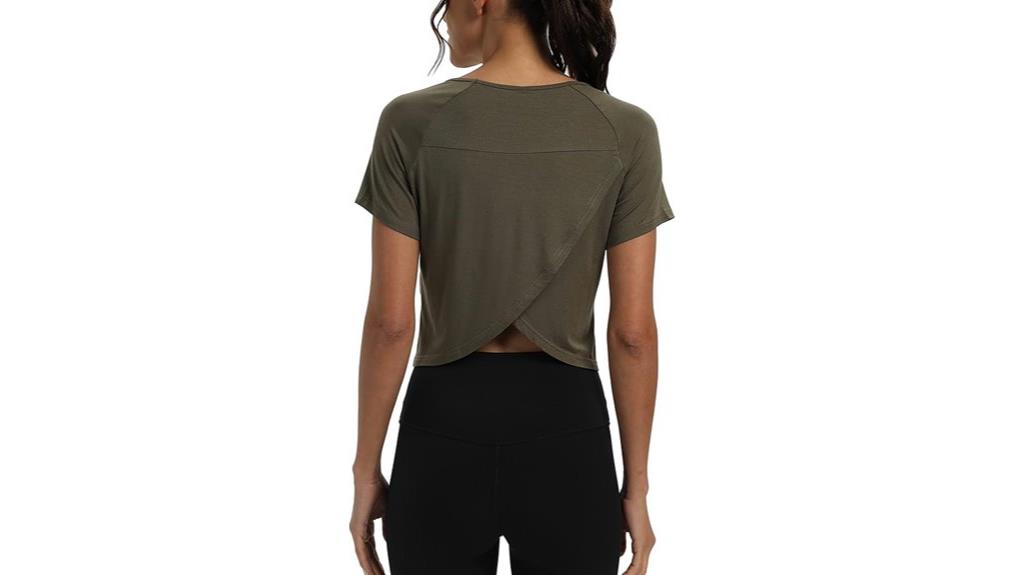 women s cropped workout top