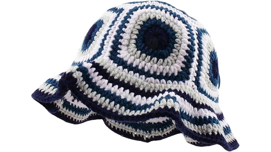 women s floral knit bucket