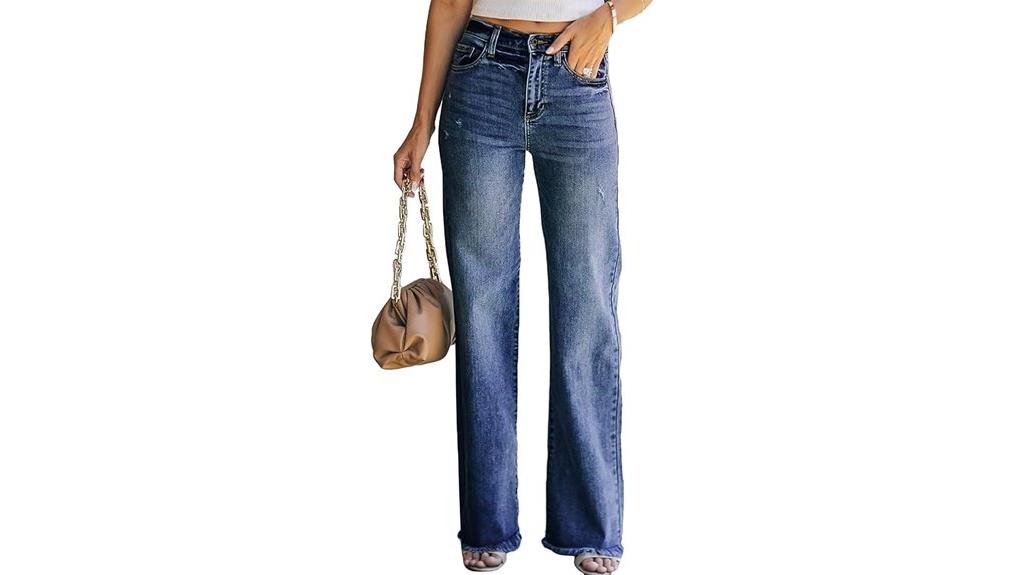 women s high waisted flared jeans