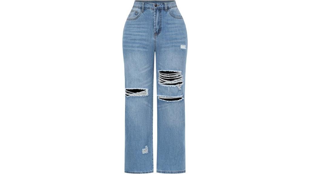 women s high waisted wide leg jeans