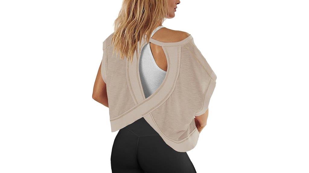 women s open back top