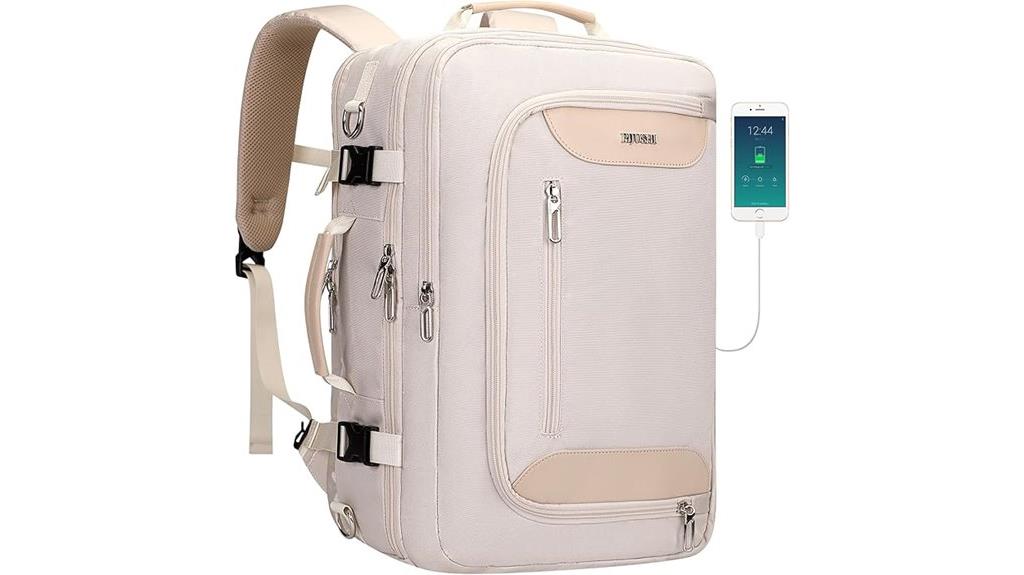 women s travel backpack with shoe compartment