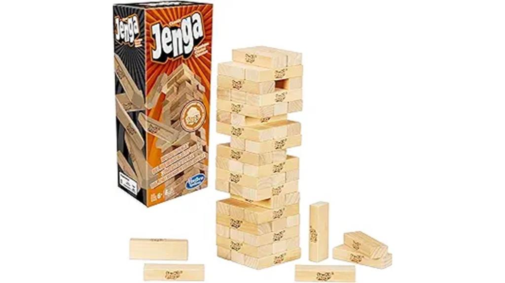wooden jenga block set