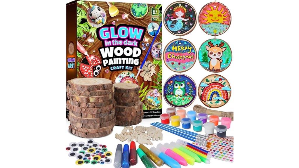 wooden kids painting kit