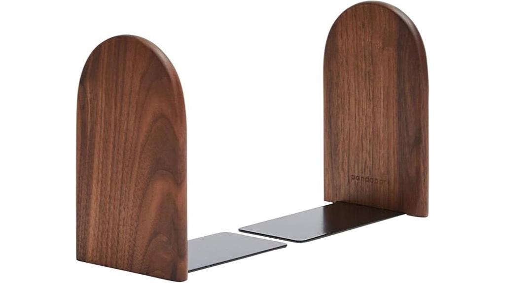 wooden non slip bookends