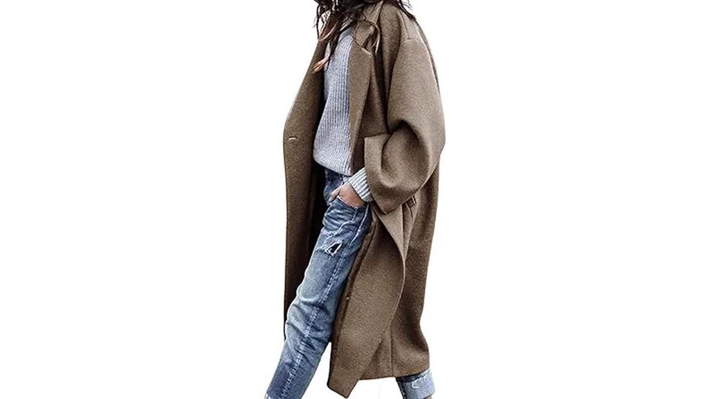wool blend trench coat