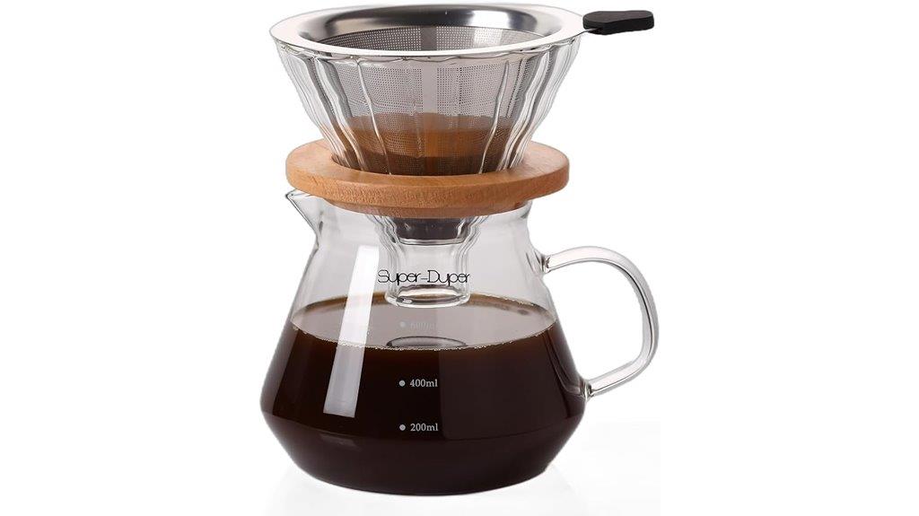 600ml borosilicate glass coffee maker