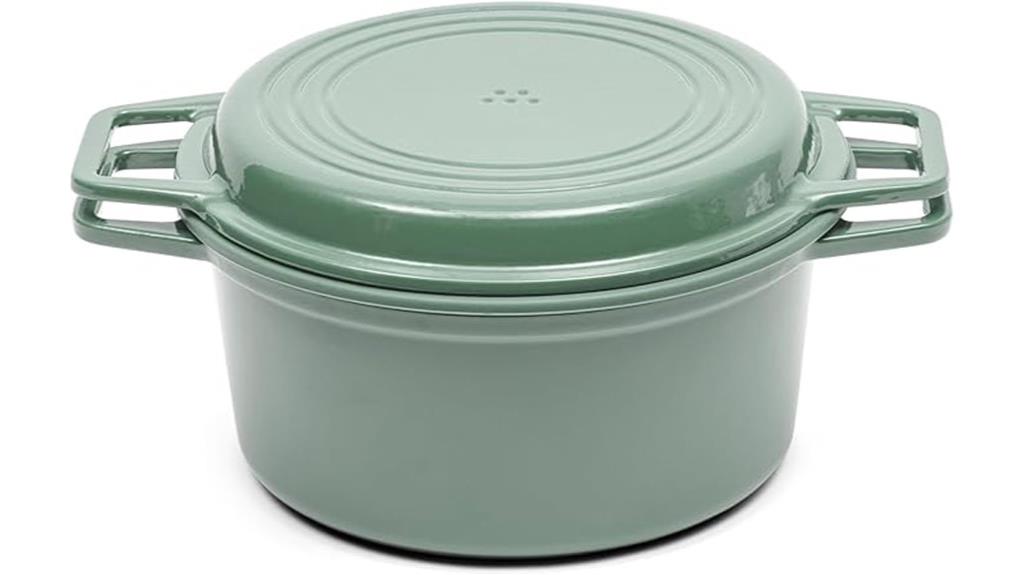 7 quart enameled cast iron