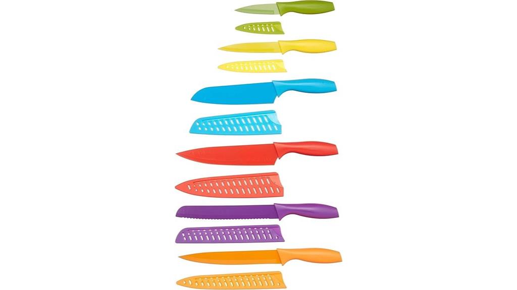 color coded knife set