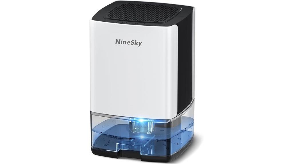 compact dehumidifier with lights