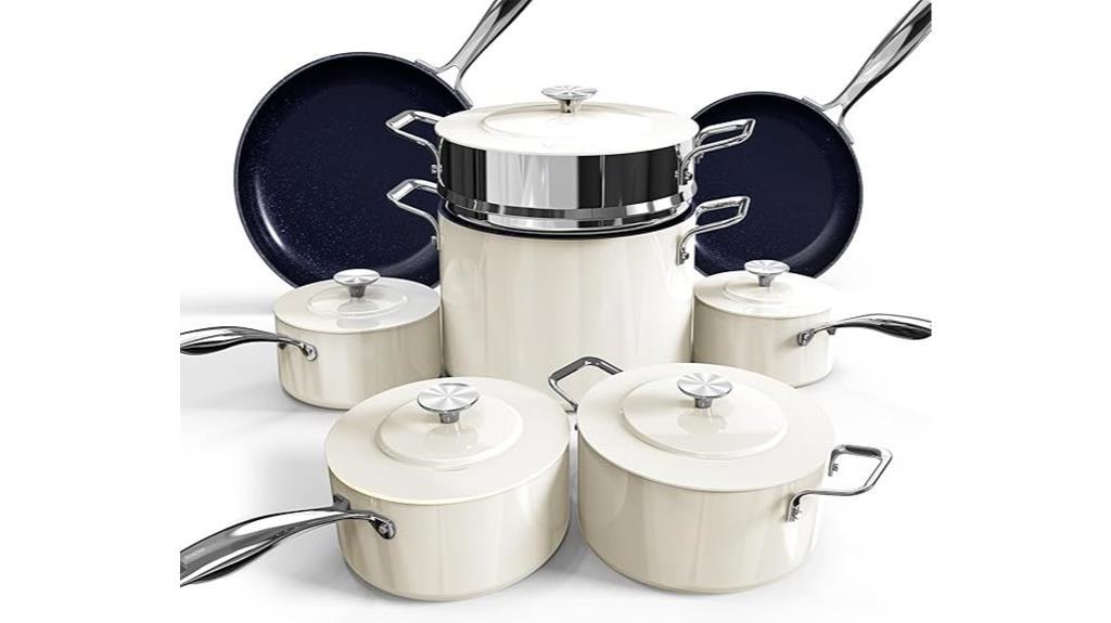 lux 13 piece ceramic cookware