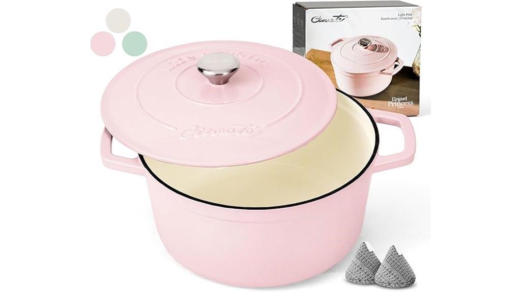 pink 6 qt dutch oven