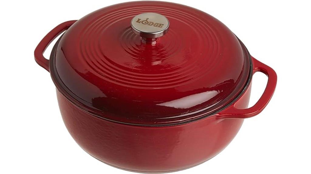 six quart enameled dutch oven
