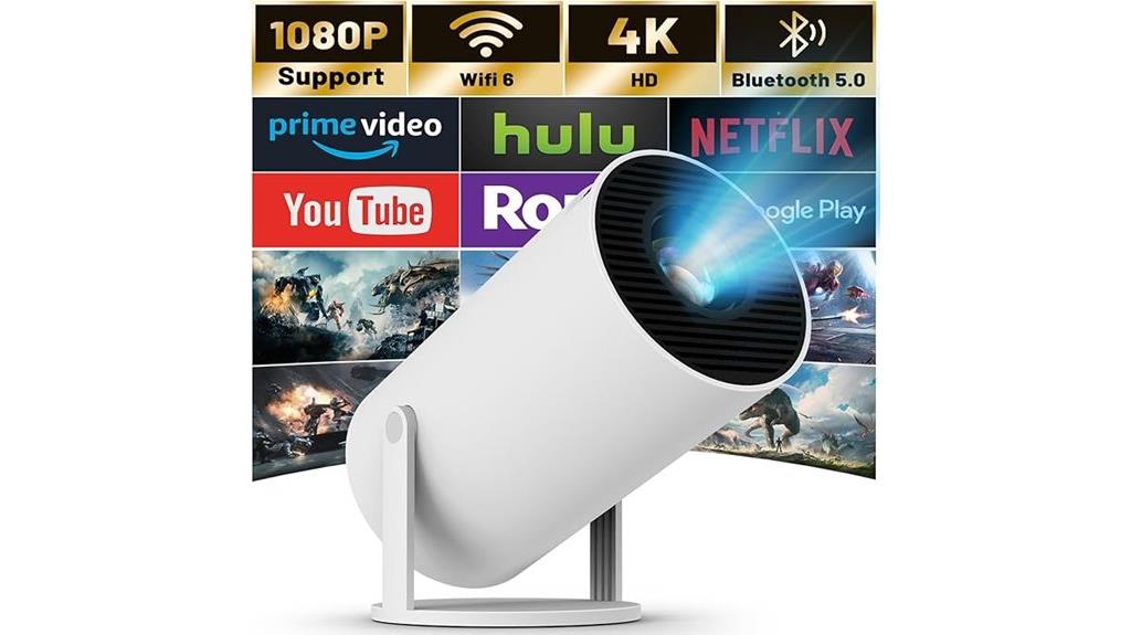 small 4k portable projector