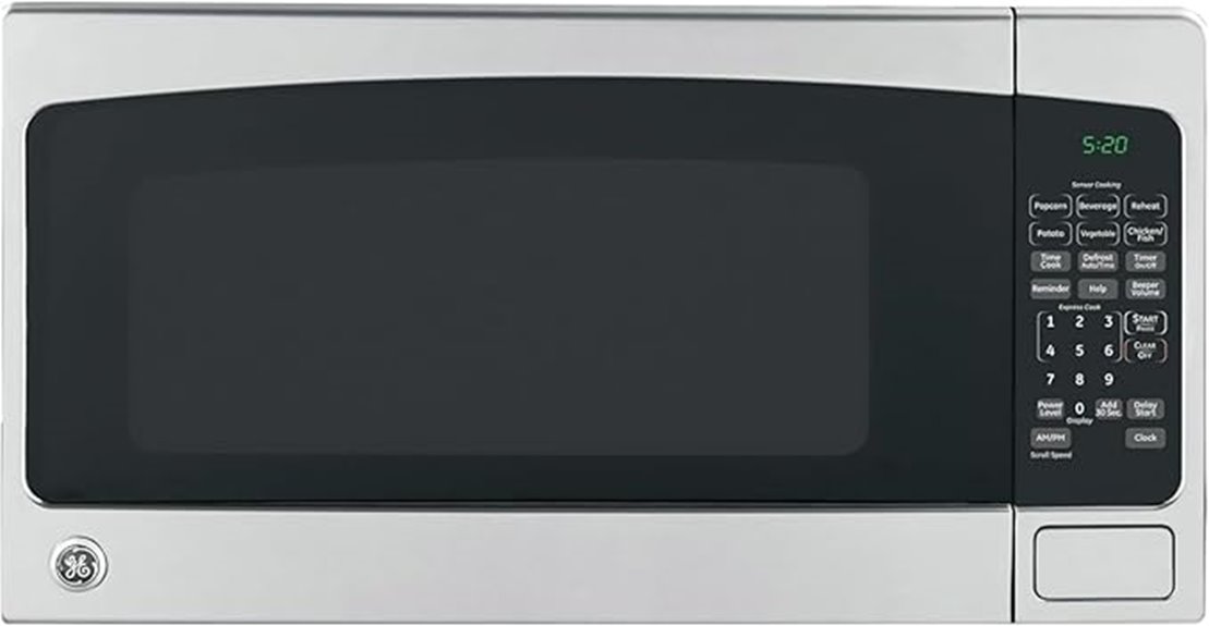 small stainless steel microwave