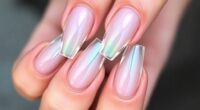 transparent durable nail design
