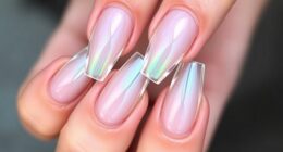 transparent durable nail design