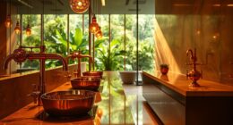 warm metallic home accents