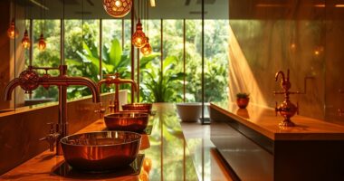 warm metallic home accents