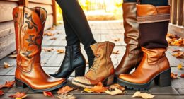 autumn cowboy knee highs