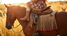 boho fringe boots saddles