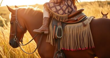boho fringe boots saddles