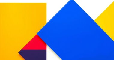 bold geometric color blocking