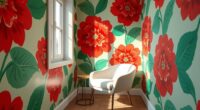 bold wallpaper enhances small spaces