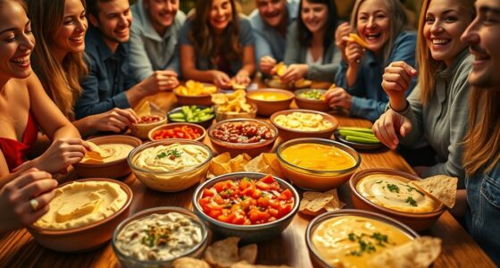 celebrating dips and humor